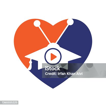 istock Education video play vector logo design. 1365555325