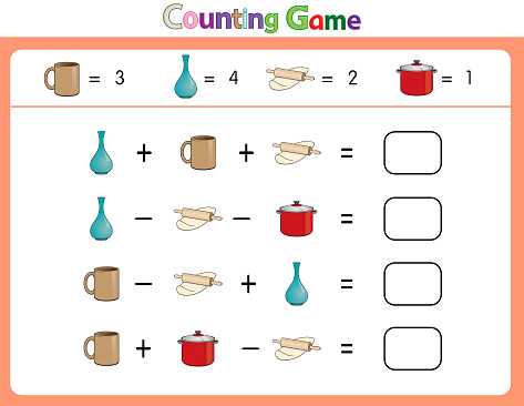 Educational illustrations by matching words for young children. Learn words to match pictures. as shown in the Kitchen category