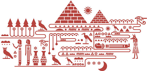 Egypt elements vector art illustration