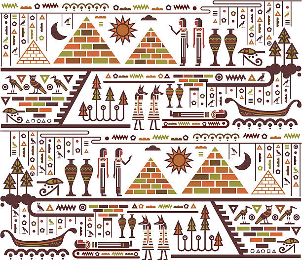 Egypt elements vector art illustration