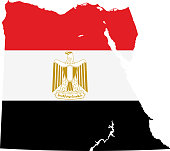 Egypt flag map