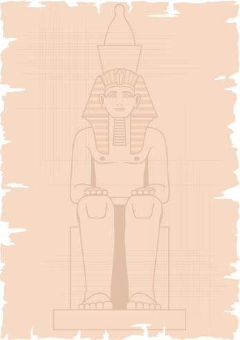 Egyptian Pharaoh on Papyrus