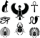 Set of Egyptian symbols 