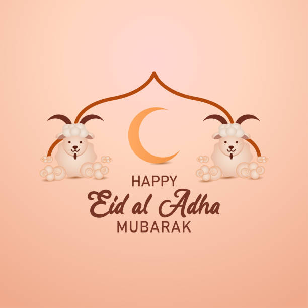 Eid Al Adha Background Design Eid Al Adha Background Design eid al adha calligraphy stock illustrations