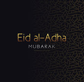 Eid al-Adha mubarak card. Vector illustration. EPS10