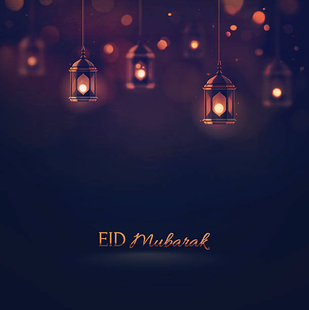 Eid Mubarak Eid Mubarak, greeting background. Illustration contains transparency and blending effects, eps 10 eid ul fitr stock illustrations