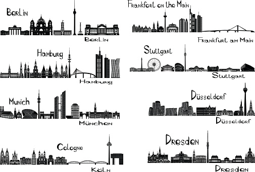 Eight cities of Germany