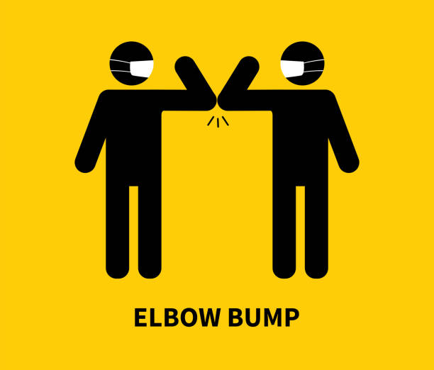 163 Elbow Bump Illustrations & Clip Art - iStock