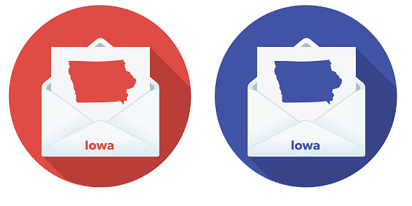 Usa Election Mail In Voting Iowa Stock Illustration