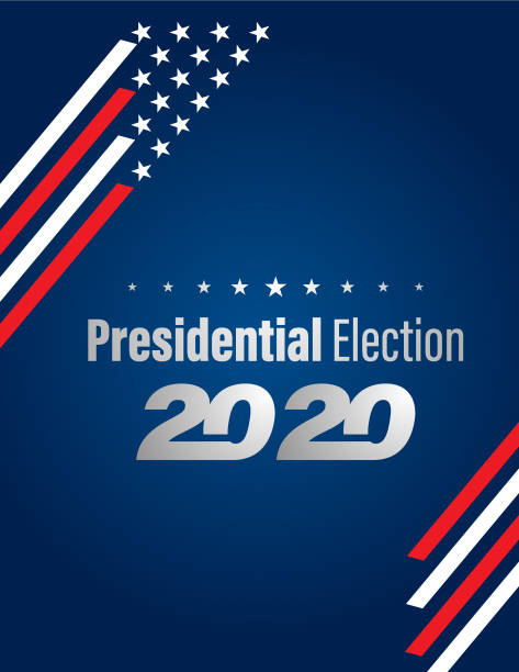 2020 USA Election with stars and stripes background Vector of USA Presidential Election with stars and stripes backgrounds. EPS ai 10 file format. presidential election stock illustrations