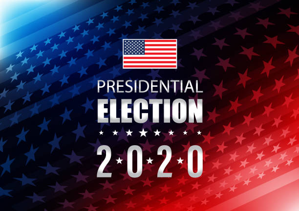 2020 USA Election with stars and stripes background Vector of USA Presidential Election with stars and stripes backgrounds. EPS ai 10 file format. voting backgrounds stock illustrations