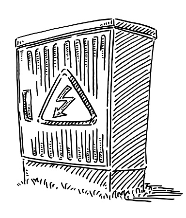 Electrical Connection Box High Voltage Sign Drawing