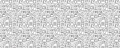 istock Electronic Devices Seamless Pattern and Background with Line Icons 1202687265
