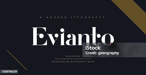 istock Elegant alphabet letters font and number. Classic Lettering Minimal Fashion Designs. Typography modern serif fonts decorative vintage design concept. vector illustration 1308196529