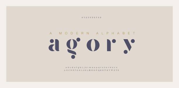 Elegant awesome alphabet letters font and number. Classic Lettering Minimal Fashion Designs. Typography fonts regular uppercase and lowercase. vector illustration Elegant awesome alphabet letters font and number. Classic Lettering Minimal Fashion Designs. Typography fonts regular uppercase and lowercase. vector illustration alphabet designs stock illustrations