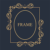Elegant frame in retro style for your design. Vector