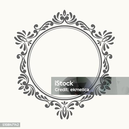 istock Elegant luxury retro floral frame. 510847142