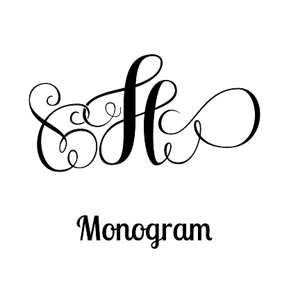 Download Elegant Monogram Design Letter H Stock Illustration ...