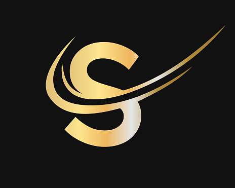Elegant S logo with luxury  concept. Letter S logo design, Gold, beauty industry, fashion, cosmetics business, natural, spa, salon, and yoga vector