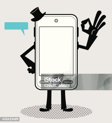 istock Elegant Smart Phone Character 455433489