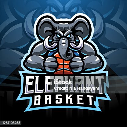 istock Elephant esport mascot 1287103255