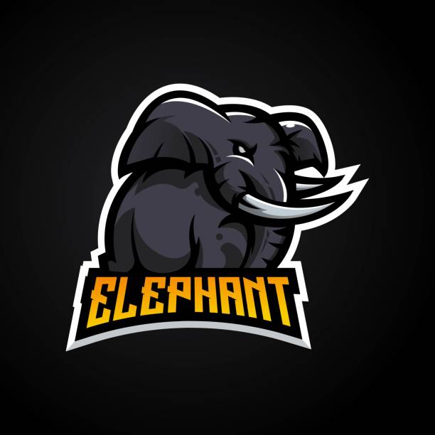 elephant gaming logo Elephant e-Sport Mascot Logo Design Illustration Vector mastodon animal stock illustrations