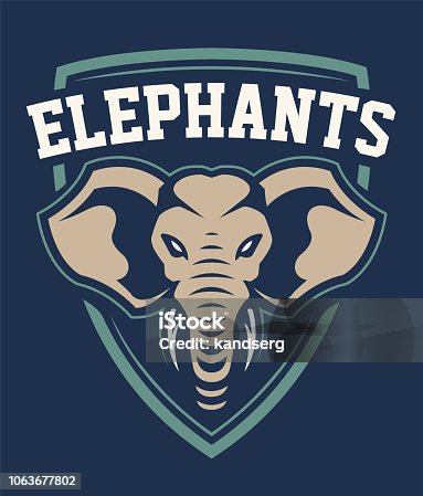istock Elephant Mascot Sport Emblem Design 1063677802