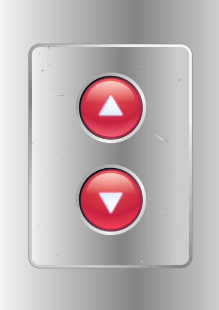 Elevator buttons vector art illustration