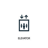 elevator creative icon. Simple element illustration. elevator concept symbol design from Hotel collection. Can be used for web and mobile.