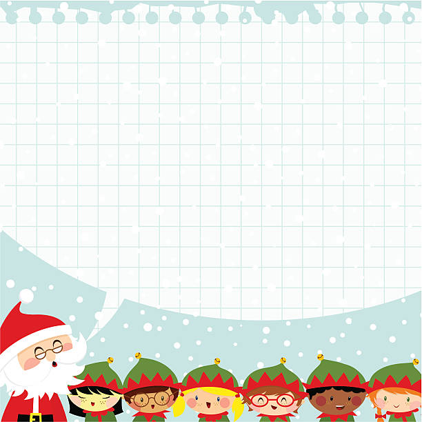 ilustrações de stock, clip art, desenhos animados e ícones de elves e pai natal - a letter to santa claus, christmas gifts