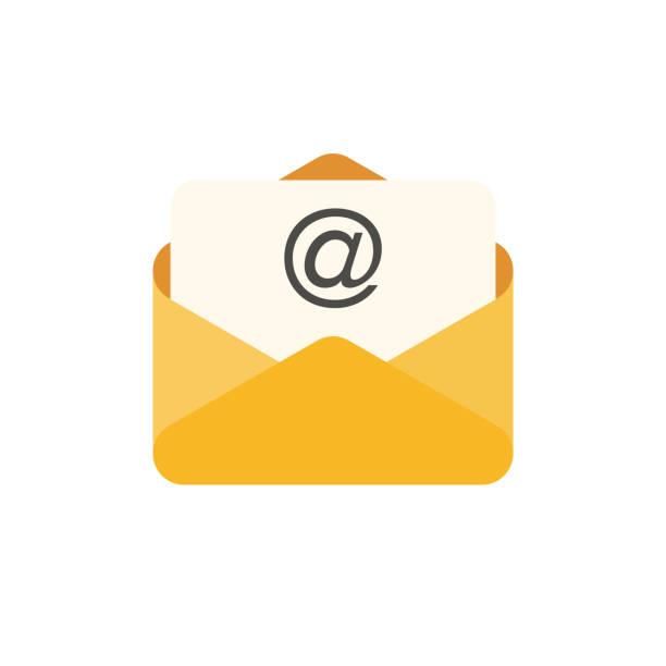 Email vector flat icon Email vector flat icon e mail stock illustrations