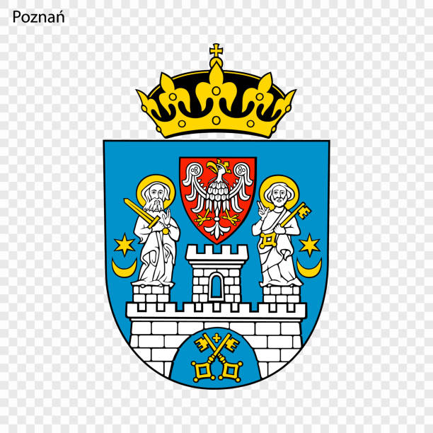 Emblem of City of Poland. Emblem of Poznan. City of Poland. Vector illustration poznan stock illustrations