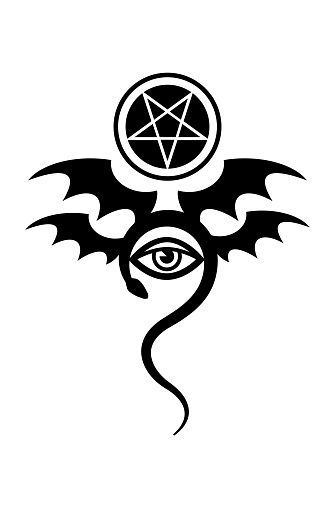 Evil Eye Emblem Of Witchcraft And Sign Of Necromancy Mystical Symbol