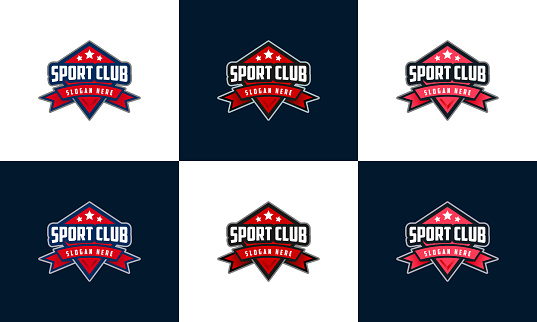 emblem sport logo, set of badge eSport logo design template