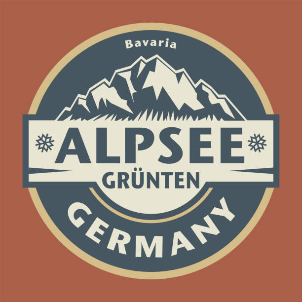 標誌與城鎮阿爾卑斯山格雷1+4nten，巴伐利亞，德國 - bayern 幅插畫檔、美工圖案、卡通及圖標