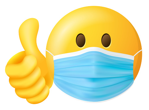 Emoji Smiley Avec Le Masque De Médecin Médical Et Les Pouces Vers Le Haut Symbole De Vecteur Isolé Vecteurs libres de droits et plus d'images vectorielles de Allemagne - iStock