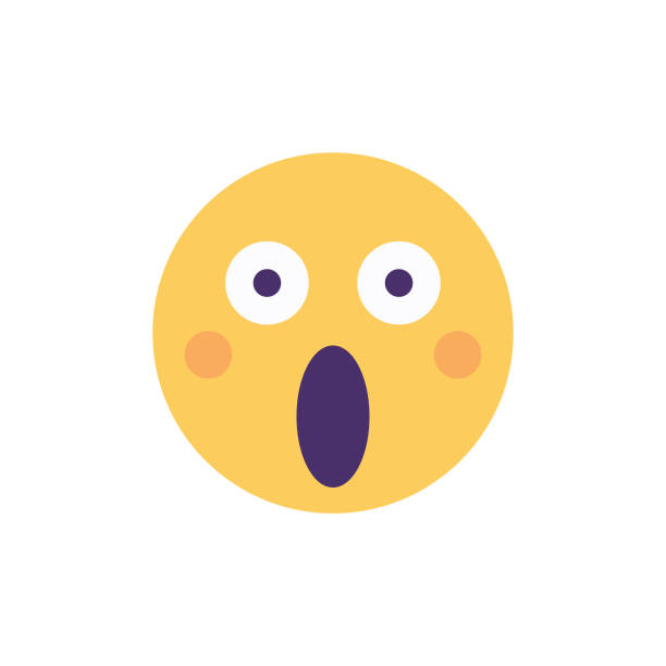 illustrazioni stock, clip art, cartoni animati e icone di tendenza di emoticon design carino - angst emoji