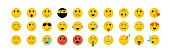 Emoticon smiley face vector isolated icon set. Modern flat illustration for wab