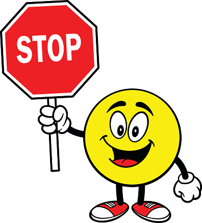 Emoticon Con Segnale Di Stop - Immagini vettoriali stock e altre immagini di Segnale di stop - iStock