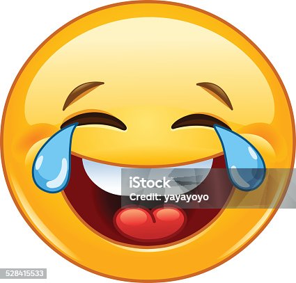 istock Emoticon with tears of joy 528415533