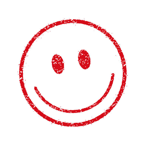 ilustraciones, imágenes clip art, dibujos animados e iconos de stock de icono de emoticonos /face sello (sonrisa) - smiley face