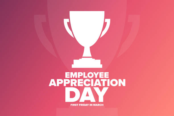 Employee Appreciation Day. First Friday in March. Holiday concept. Template for background, banner, card, poster with text inscription. Vector EPS10 illustration. Employee Appreciation Day. First Friday in March. Holiday concept. Template for background, banner, card, poster with text inscription. Vector EPS10 illustration admiration stock illustrations