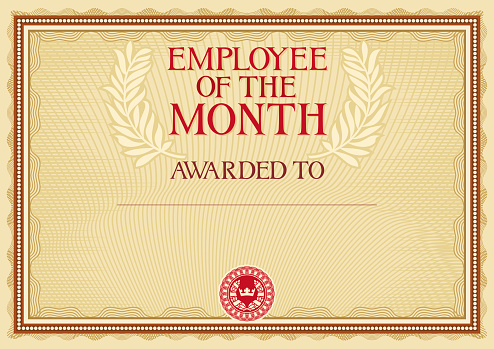 Employee of the month - certificate template