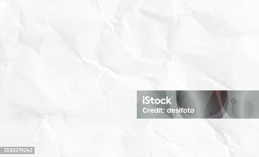 istock Empty blank golden white coloured grunge crumpled crushed paper horizontal vector backgrounds with folds and creases all over 1330219242