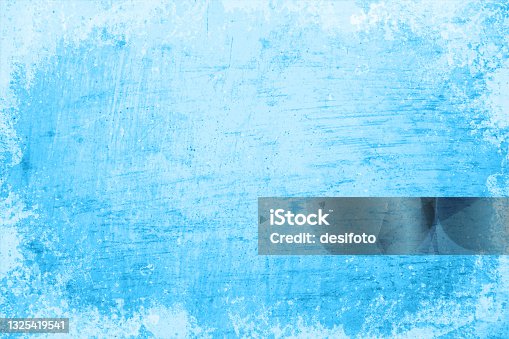 istock Empty blank light sky blue gradient coloured grunge textured blotched and smudged vector backgrounds like an oil painting 1325419541