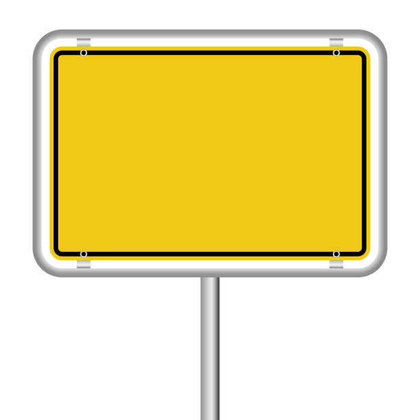 empty german town sign german town sign colored yellow with free copy space vector file entrance sign stock illustrations