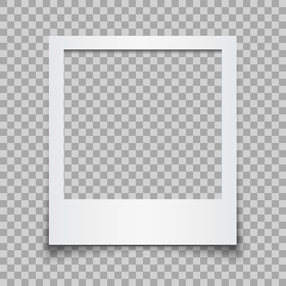 Empty white photo frame - vector for stock