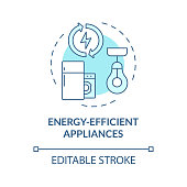 istock Energy efficient appliances turquoise concept icon 1363784269