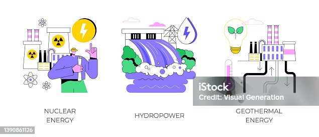 istock Energy sources abstract concept vector illustrations. 1390861126