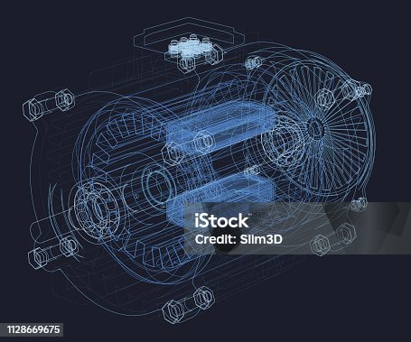 istock 3D engine contour 1128669675